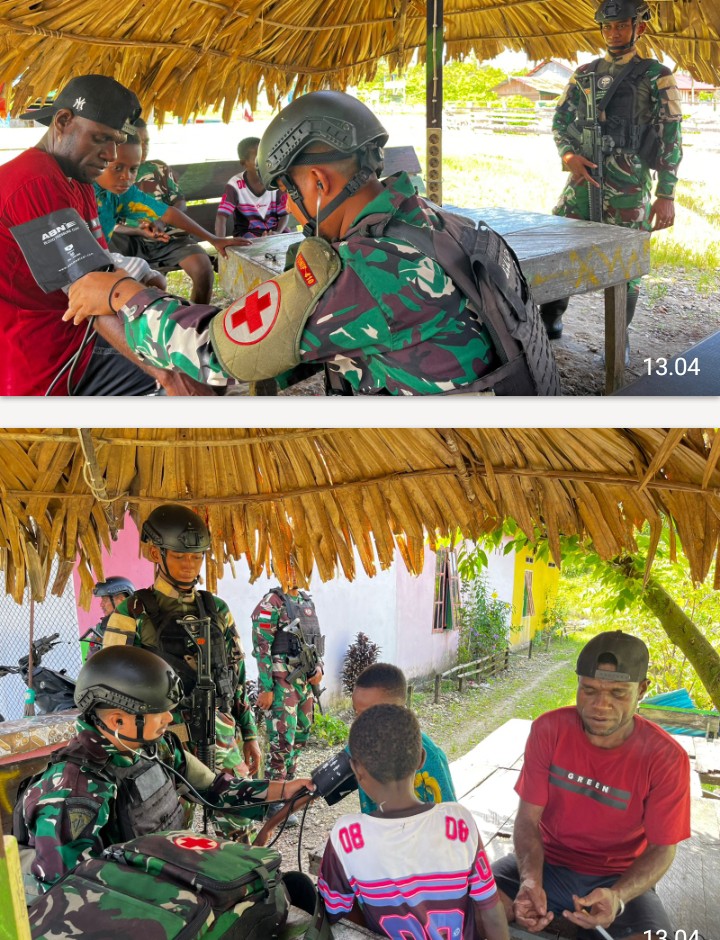 Hangatnya Pengabdian, TNI Hadir Membawa Harapan Kesehatan di Perbatasan