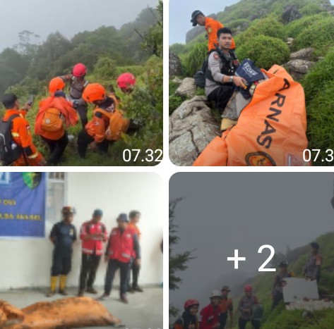 Tim SAR Gabungan Melaporkan Perkembangan Proses Pencarian Kecelakaan Pesawat ATR di Kawasan Bulusaraung Maros.