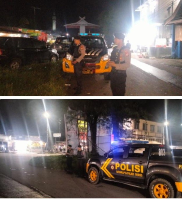 Cegah Tawuran dan Balap Liar, Samapta Polres Maros Patroli di Jalur Poros Maros - Makassar